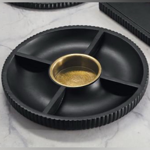 Frontgate Chip & Dip Tray - Onyx Collection - NWT